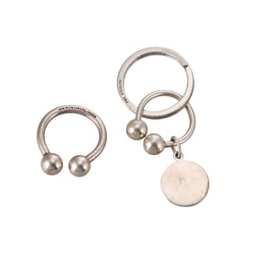 Tiffany & Co Sterling Silver Keychain Key Ring Lot of 2