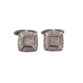 18k Gold Diamond Cufflinks