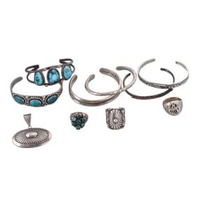 Native American Sterling Silver Jewelry Lot of 10