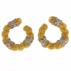 Buccellati 18k Gold Diamond Earrings