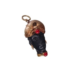 Italian 18k Gold Blackamoor Charm Pendant
