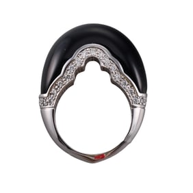 Carrera y Carrera Palaciosde Diamond Onyx Gold Ring