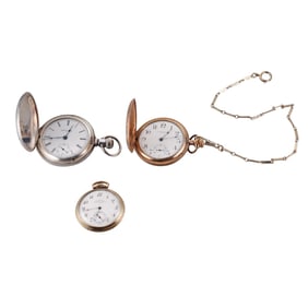 Lot of 3 American Pocket Watches