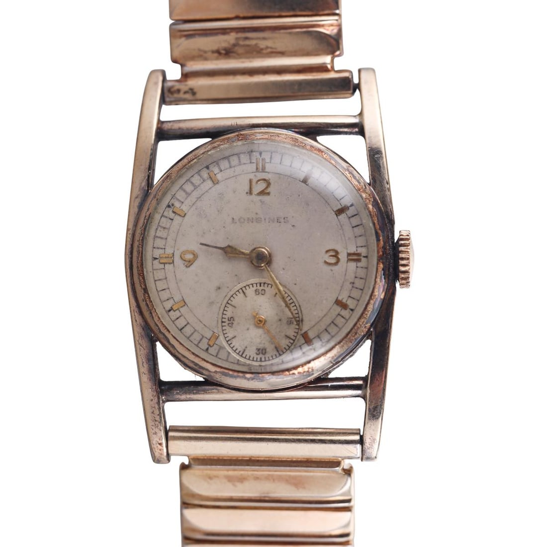 1940's Longines Mainliner Manual Wind Watch: Metal : 10k GF Designer : Longines Movement : Manual Wind- working order Measurements : 26mm case diameter x 39mm lug tip to lug tip Reference/Model: : Mainliner Functions :