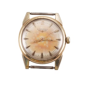 1950's Longines 14k Gold Stepped Lugs Waterproof Manual Wind Watch