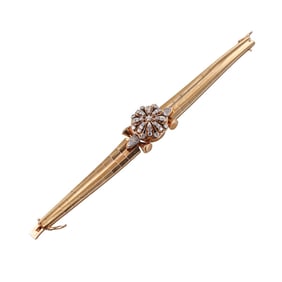 Retro 18k Gold Diamond Watch Bracelet