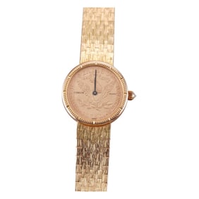 Corum 18k Gold 1901 $5 Liberty Quartz Watch