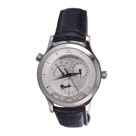 Jaeger LeCoultre Master Geographic Stainless Steel Automatic Watch 142.8.92