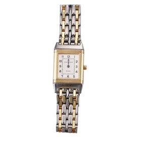 Jaeger LeCoultre Reverso Stainless Steel 18k Yellow Gold Quartz Ladies Watch 260.5.08