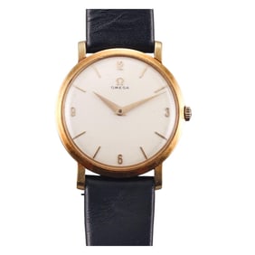 Vintage Omega 18k Yellow Gold Manual Wind Watch 14374/14369