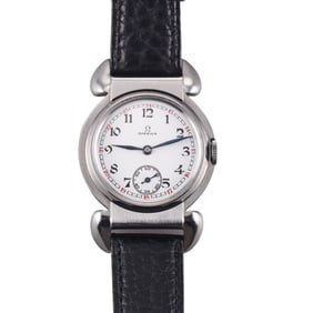 1930's Omega Scarab Porcelain Dial Manual Wind Watch