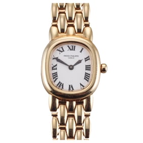 Patek Philippe Ellipse 18k Yellow Gold Ladies Quartz Watch 4830
