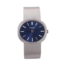 Patek Philippe Ellipse Hobnail 18k White Gold Manual Wind Watch 3581 1