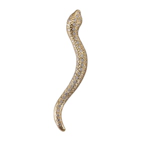 18k Gold Diamond Snake Pendant