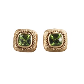 Maz 14k Gold Peridot Earrings
