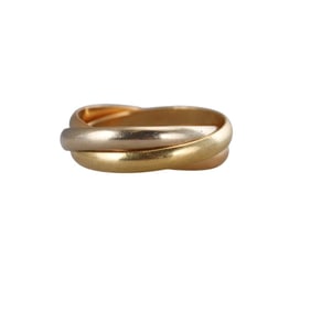 Cartier Trinity 18k Tri Color Gold Rolling Band Ring
