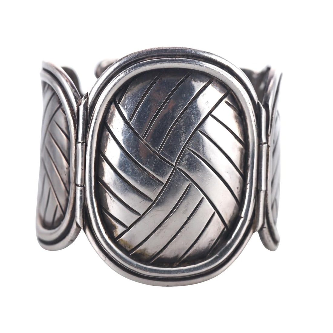 1940-1946 William Spratling Petate Riverside Silver Bracelet (1 of 6)