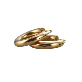 18k Gold 5mm Hoop Earrings
