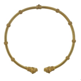 Zolotas Greece Chimera Collar 18k Gold Necklace