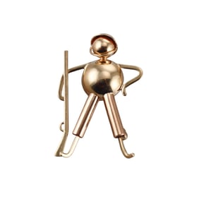 Forstner 1940s Retro 14k Gold Soldier Brooch Pin