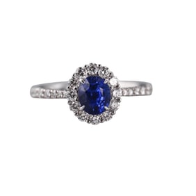 18k Gold Diamond Sapphire Ring