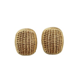 David Webb 18K Yellow Gold Armadillo Earrings