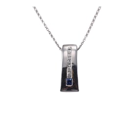 Kallati Gold Diamond Sapphire Pendant Necklace