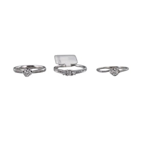 Kallati Gold Diamond Engagement Ring Lot of 3