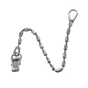 Jacob & Co Diamond Stainless Steel Hourglass Watch Chain