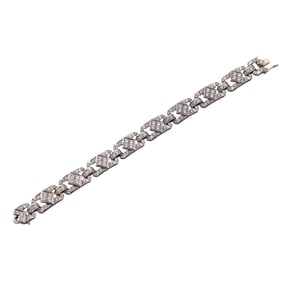 Mid Century Pepi 14k Gold Diamond Bracelet