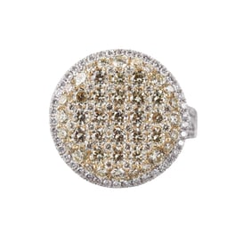 Hakman 18k Gold 4.25ctw Fancy Diamond Ring