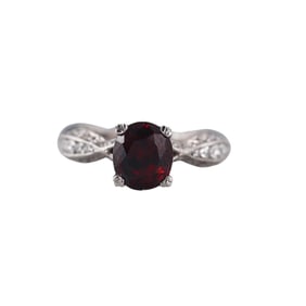 Tacori 2.78ct Garnet Diamond 18k Gold Engagement Ring