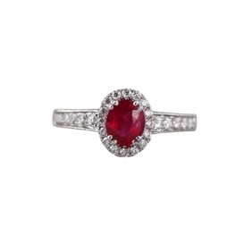 14k Gold Diamond Ruby Ring