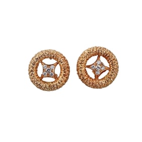 1960s Van Cleef & Arpels Diamond Gold Earrings