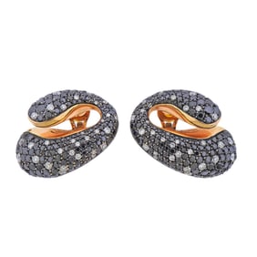 De Grisogono Contrario 11.70 Carat Diamond Rose Gold Earrings