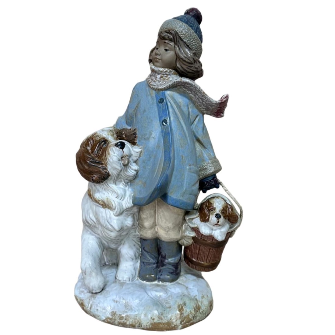 LLADRO Winter Wind Porcelain Figurine 01012517: Material : Porcelain Designer : LLADRO Measurements : H: 12'' X 6 1/2'' X 5 3/4'' Marked: : LLADRO, Hand made in Spain. Condition: : New Additional: n/a