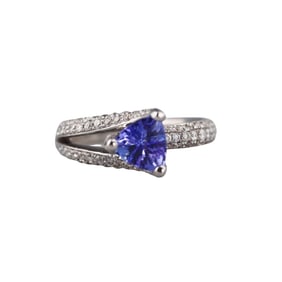 1.50ct Tanzanite Diamond 18k Gold Ring