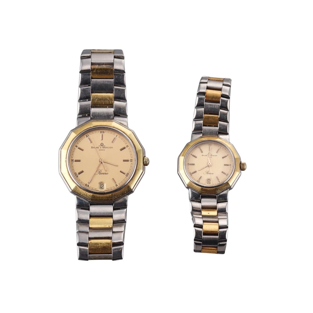 Baume & Mercier Riviera Two Tone Watch Lot of 2 (1 of 4)