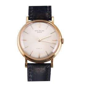 Patek Philippe Gubelin Vintage Signed Calatrava 18k Gold Watch 3434