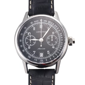 Longines Column-Wheel Chronograph Black Dial Watch L28004530