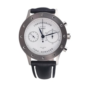 Jorg Schauer Edition 10 Chronograph White Dial Watch