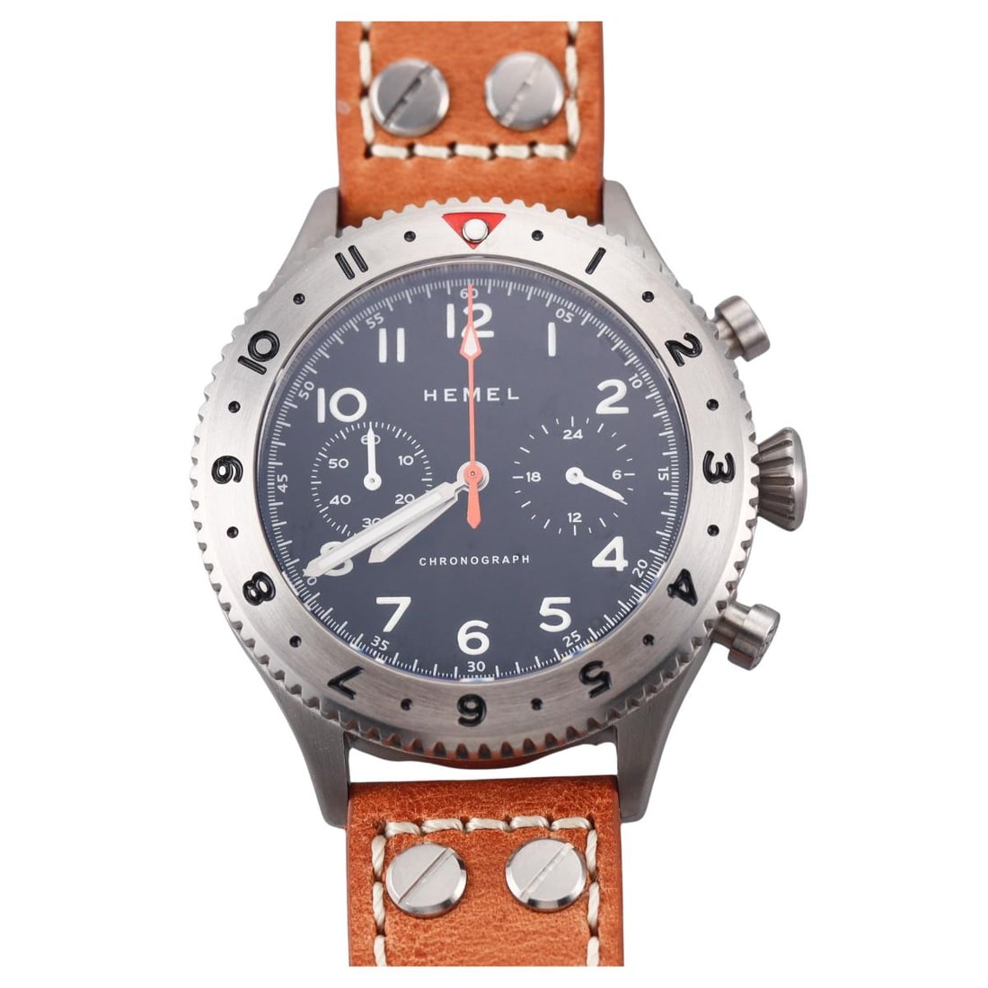 Hemel HFT20 VK64 Configuration Black Dial Watch: Metal : Stainless Steel Designer : Hemel Movement : Quartz, VK64 meca quartz Measurements : Case 42mm, original band and buckle. Reference/Model: : HFT20. Functions : Hour
