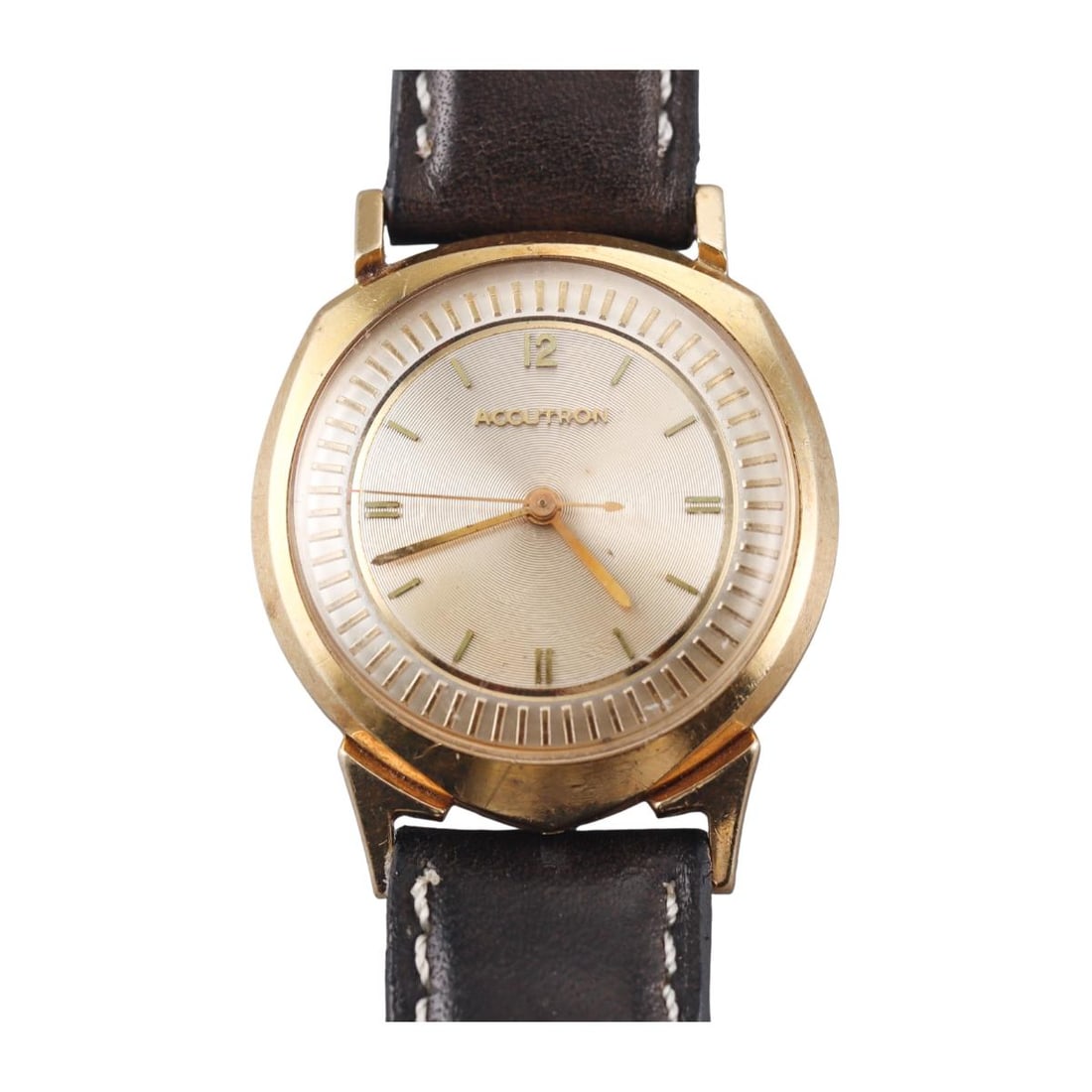 Accutron Asymmetrical 14k Gold Electric Watch (1 of 4)