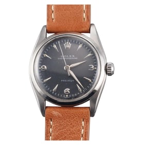 Vintage Rolex Precision Manual Wind Steel Watch 6420