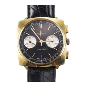 Breitling Top Time Panda Chronograph Gold Plated Steel 2009 Watch