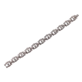 Mid Century 2.20ctw Diamond Platinum Bracelet