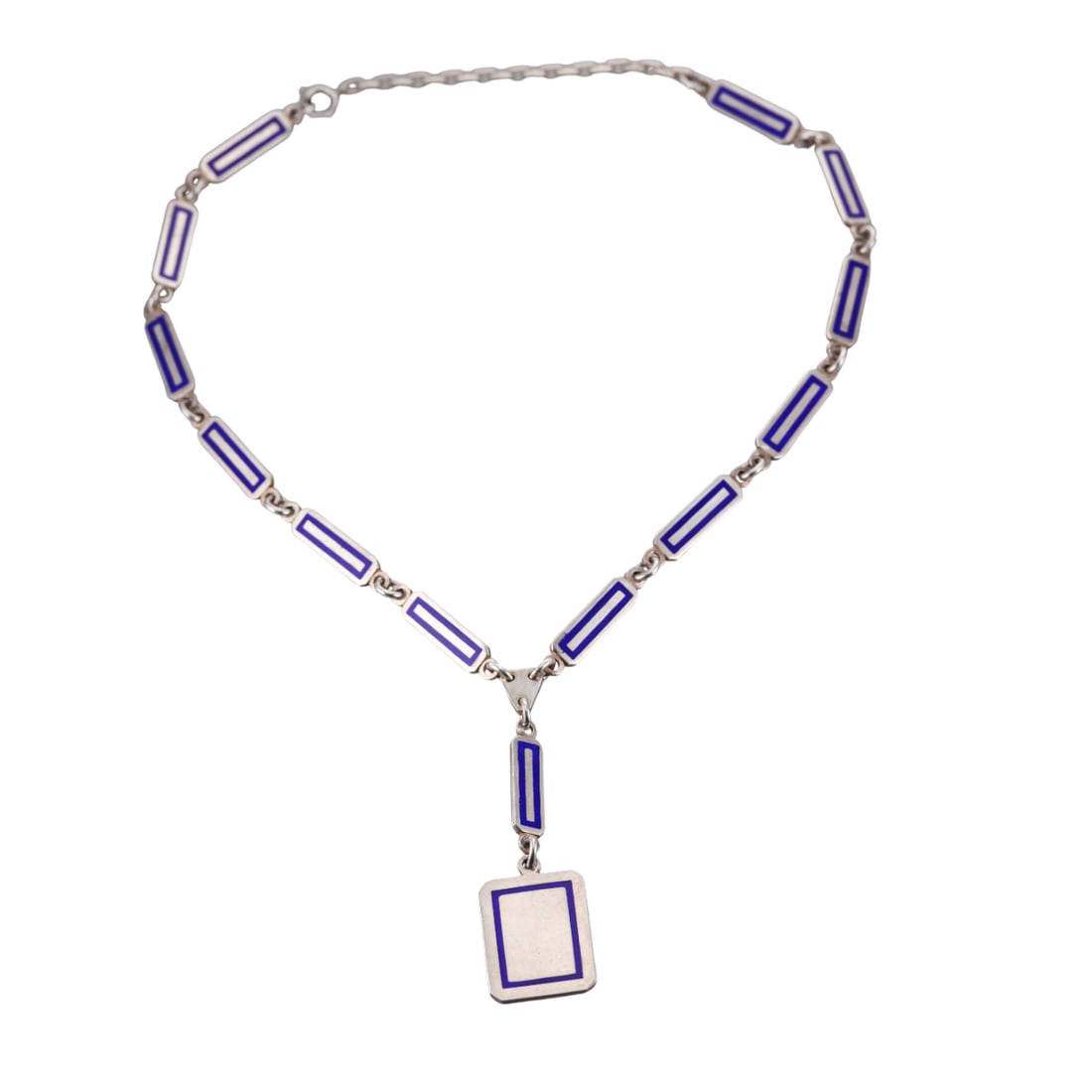 Gucci Vintage Sterling Silver Enamel Pendant Necklace: Metal : Sterling Silver Designer : Gucci Gemstone : None Measurements : Necklace is 19.5" long, pendant drop is 3 1/8" long. Marked: : Gucci Italy, 925 S L. Weight: : 71.