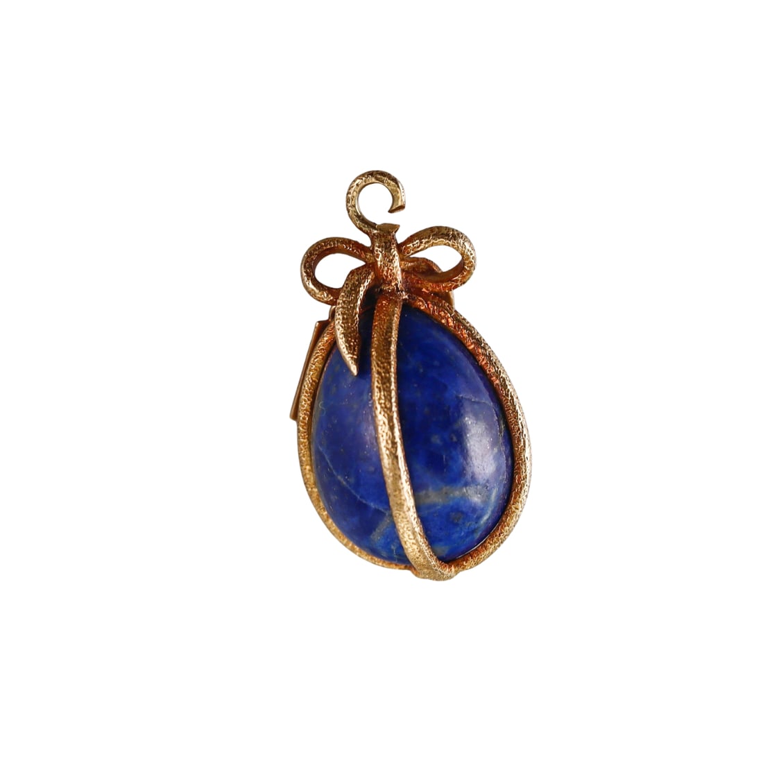 Tiffany & Co Schlumberger France 18k Gold Lapis Egg Pendant Charm (1 of 3)