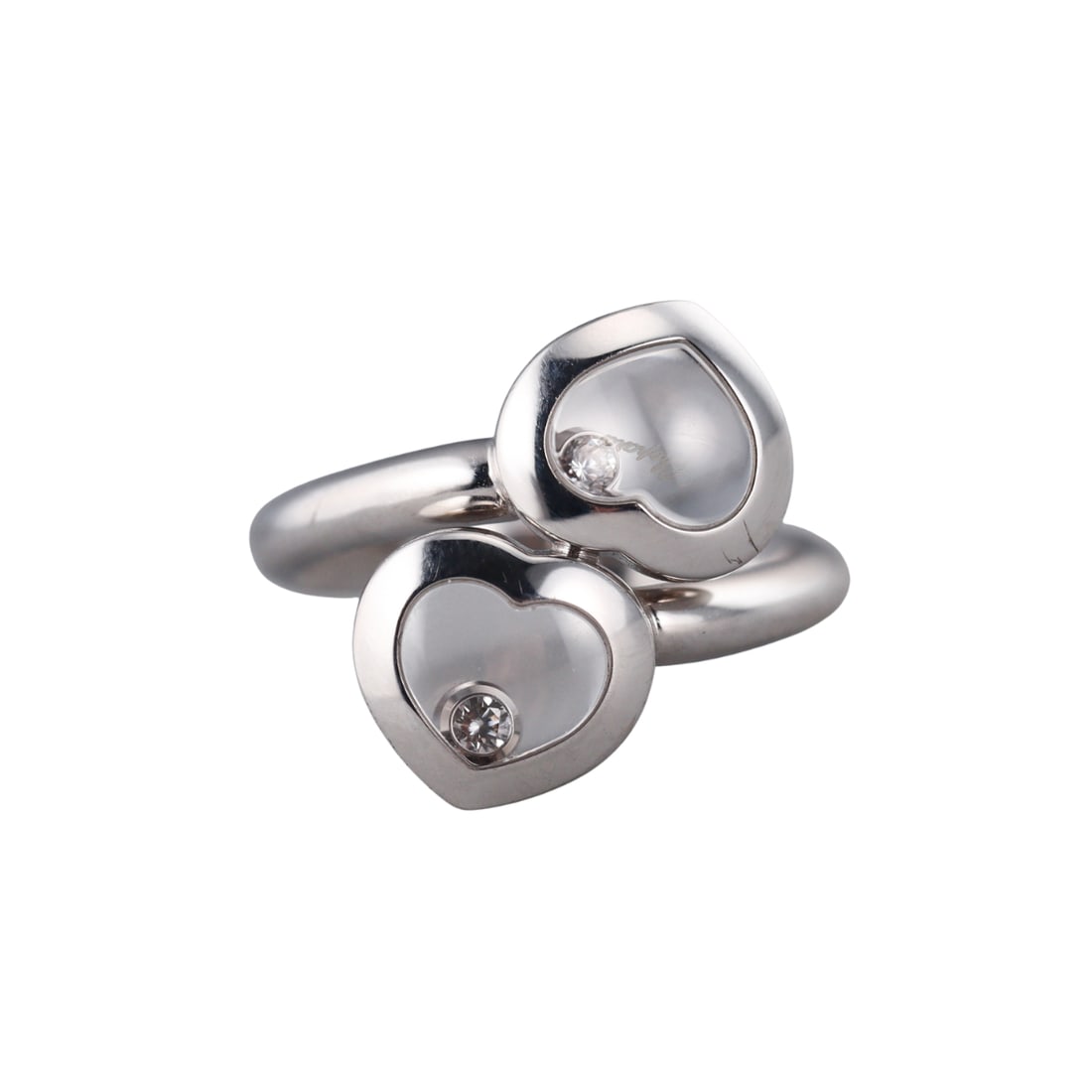 Chopard Happy Diamonds 18k Gold Heart Ring 829393 (1 of 4)