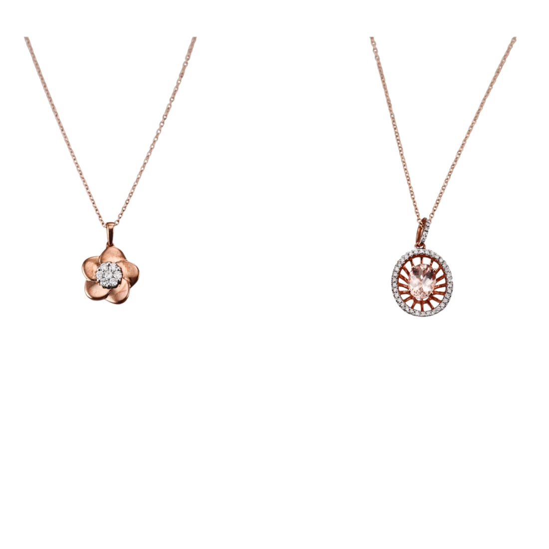 Kallati Gold Diamond Pendant Necklace Lot of 2 (1 of 3)